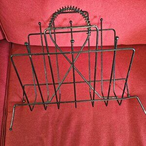 Vintage MCM Brass Magazine Rack